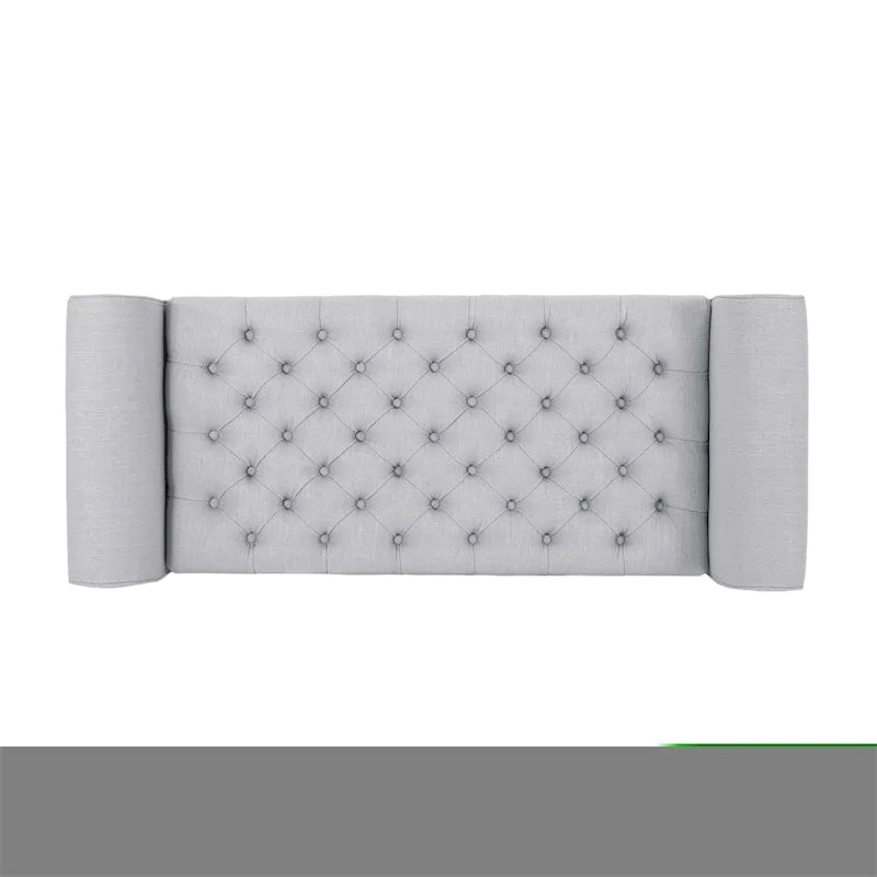 Tufted Armed Storage Ottoman Bench with Rolled Arms Button Stitching
