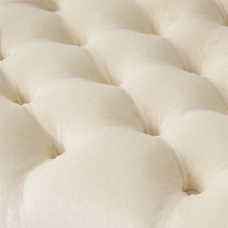 Tufted Armed Storage Ottoman Bench with Rolled Arms Button Stitching