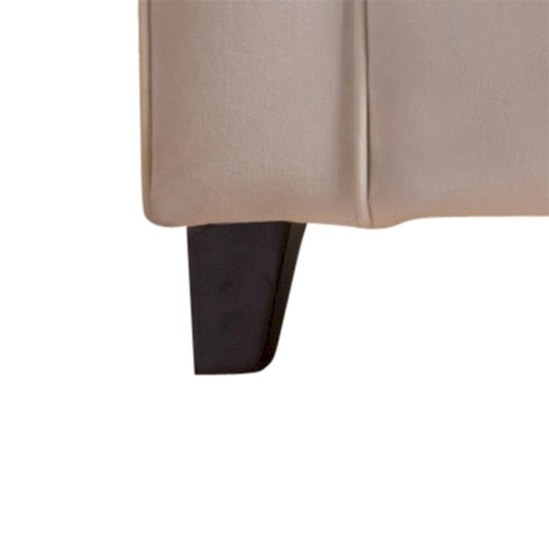 Tufted Armed Storage Ottoman Bench with Rolled Arms Button Stitching