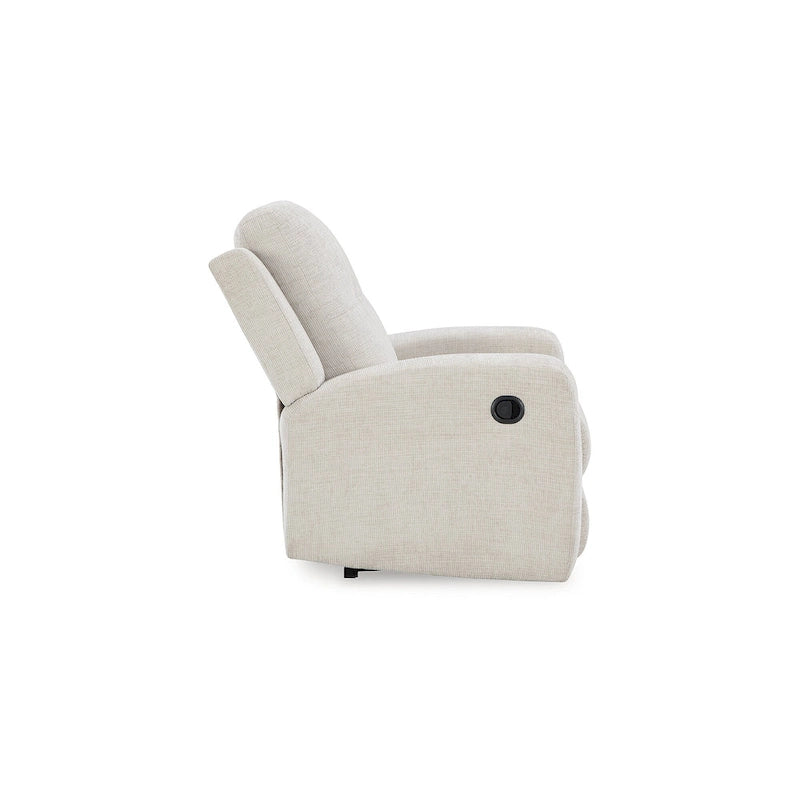 Zero Wall Recliner Chair Tufted Back Beige Orange Polyester Upholstery Pull Tab