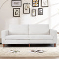 Corduroy Upholstered 2-Seat Loveseat Sofa with Solid Wood Legs, Beige Black Grey Orange