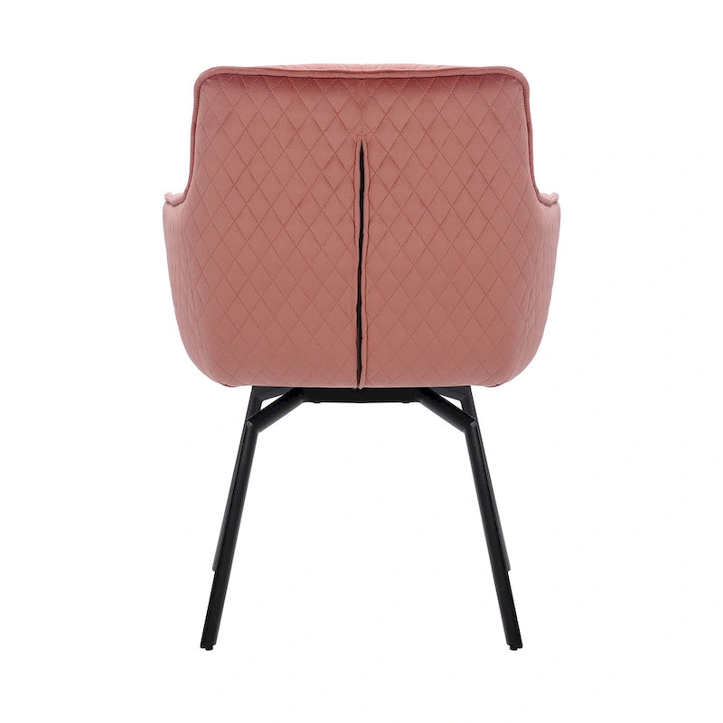 Swivel Velvet Accent Chair with Armrests and Metal Legs, Blue