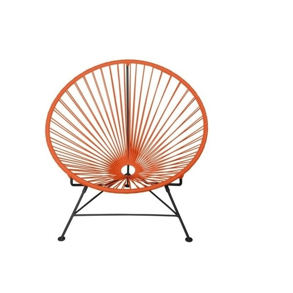 Round Woven Rope Lounge Chair with Steel Frame Multi-Color