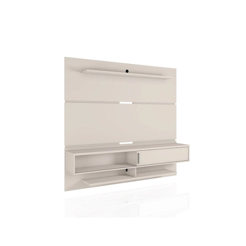 Wall-Mounted Floating TV Panel Entertainment Center with Storage Shelves