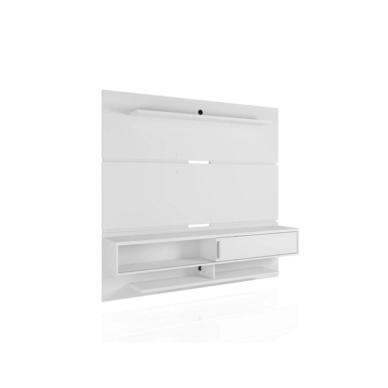 Wall-Mounted Floating TV Panel Entertainment Center with Storage Shelves