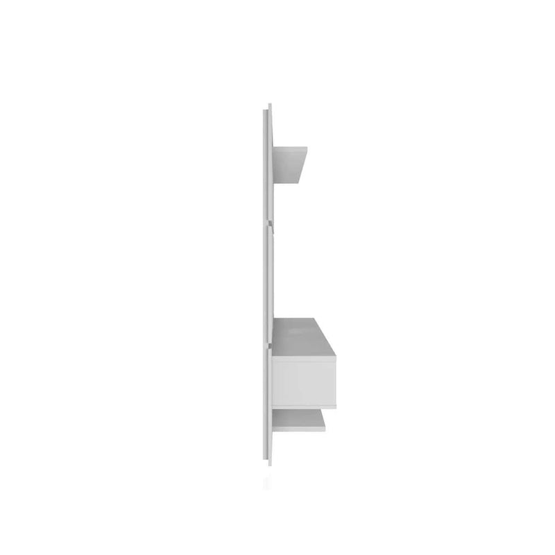 Wall-Mounted Floating TV Panel Entertainment Center with Storage Shelves