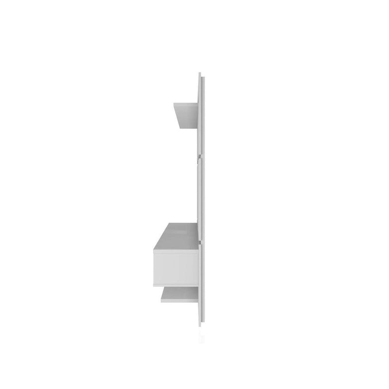 Wall-Mounted Floating TV Panel Entertainment Center with Storage Shelves