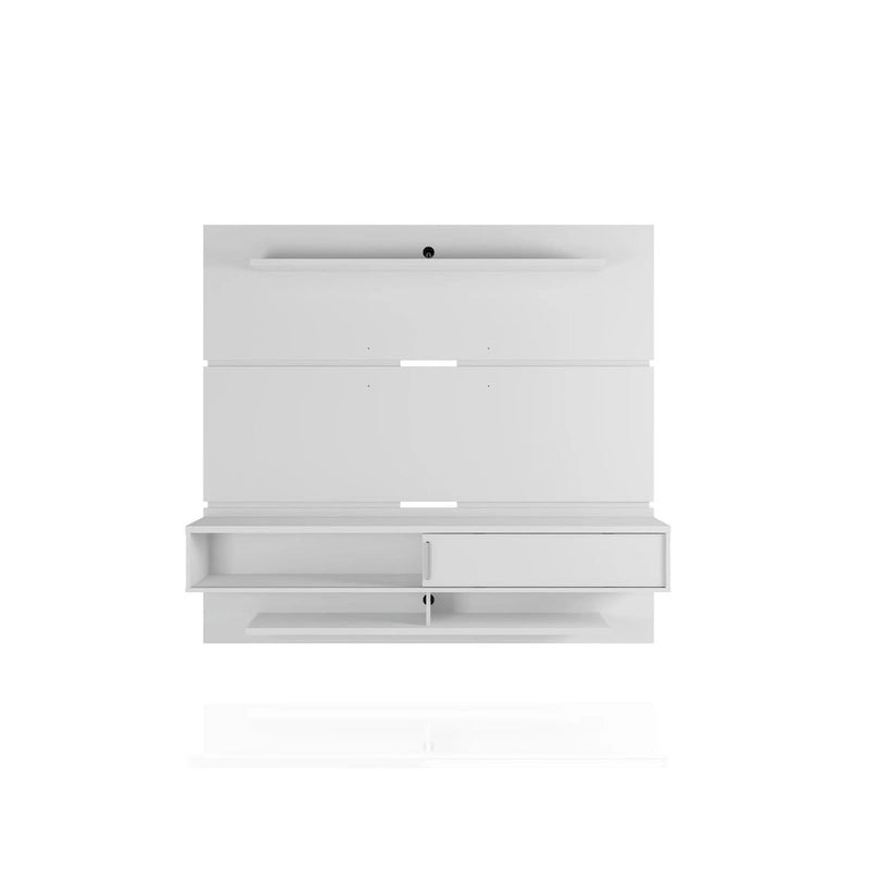 Wall-Mounted Floating TV Panel Entertainment Center with Storage Shelves