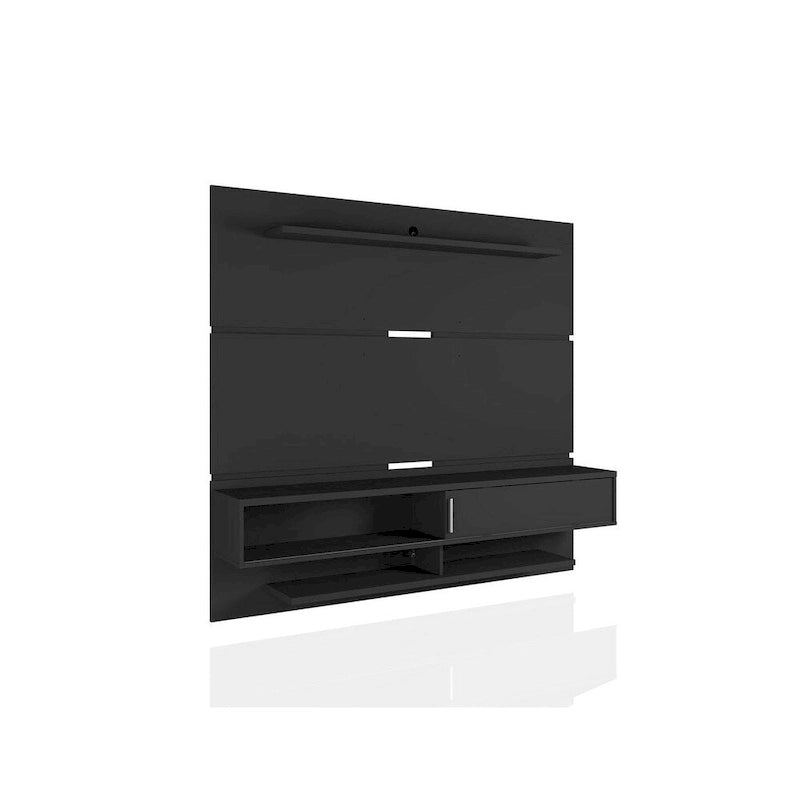Wall-Mounted Floating TV Panel Entertainment Center with Storage Shelves