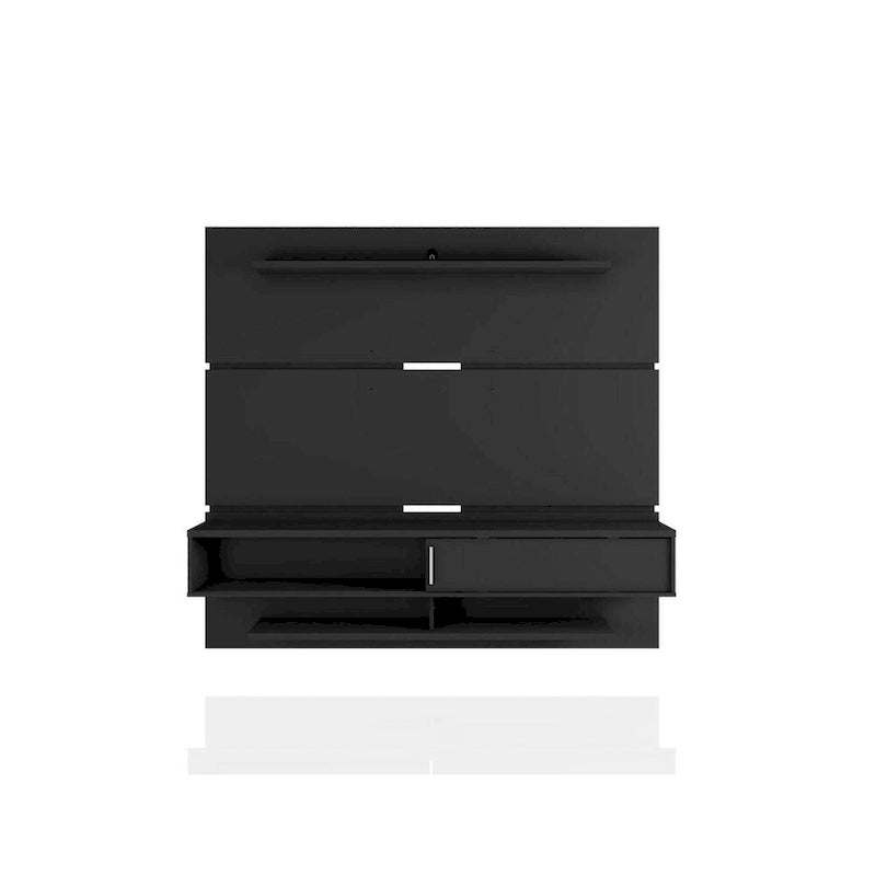 Wall-Mounted Floating TV Panel Entertainment Center with Storage Shelves
