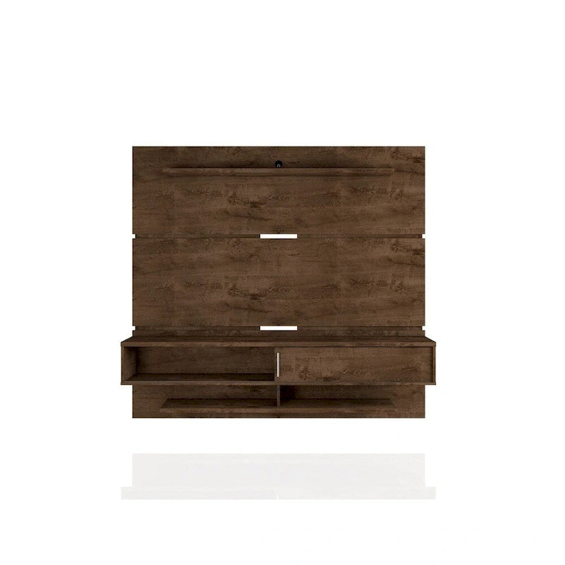 Wall-Mounted Floating TV Panel Entertainment Center with Storage Shelves