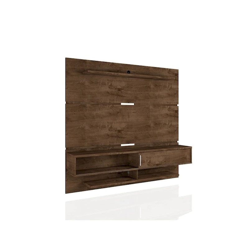 Wall-Mounted Floating TV Panel Entertainment Center with Storage Shelves