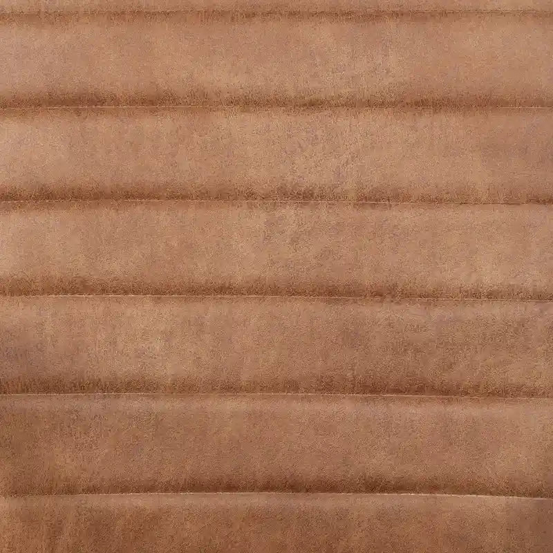 Upholstered Sled Base Armchair with Channel Tufted Back in Brown