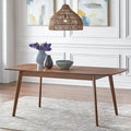 Mid-Century Modern Walnut Extendable Butterfly Leaf Wood Dining Table