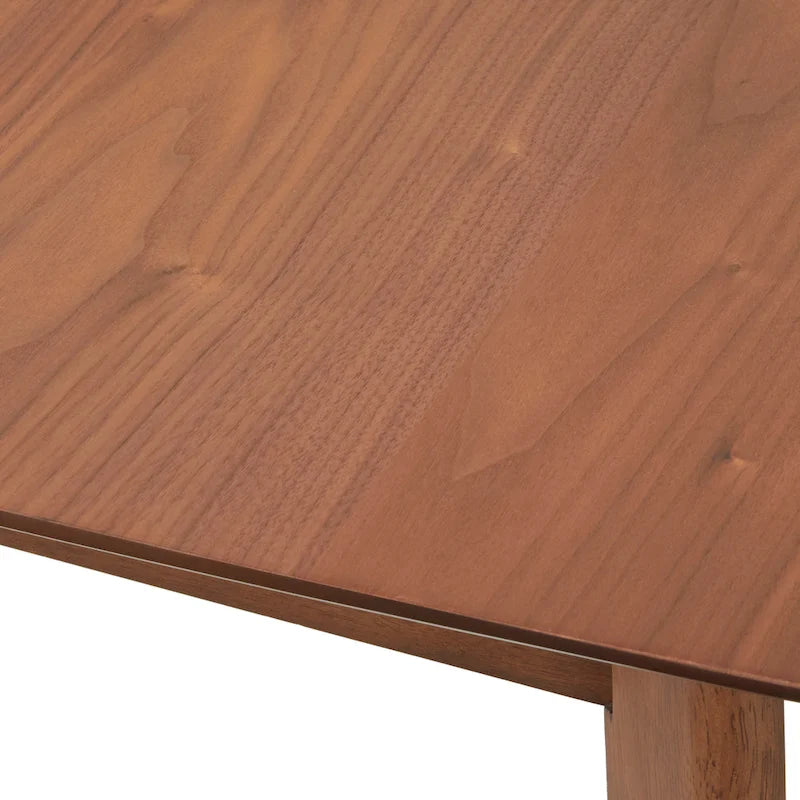 Mid-Century Modern Walnut Extendable Butterfly Leaf Wood Dining Table