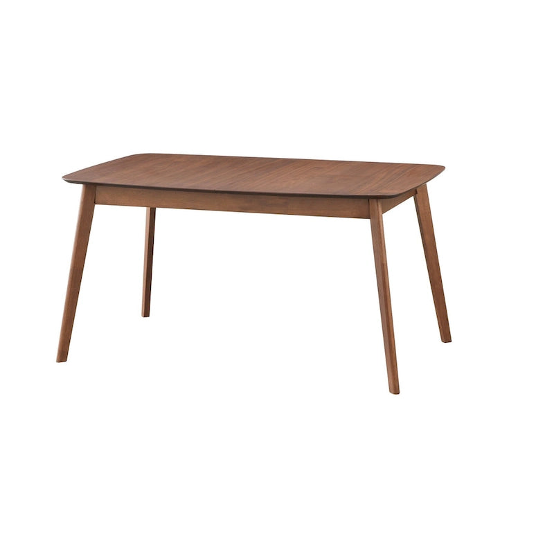 Mid-Century Modern Walnut Extendable Butterfly Leaf Wood Dining Table