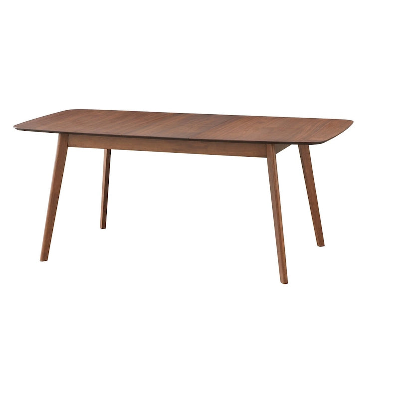 Mid-Century Modern Walnut Extendable Butterfly Leaf Wood Dining Table