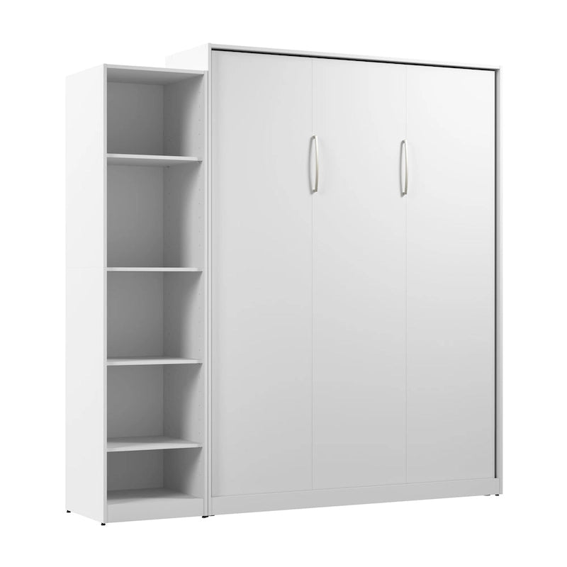 Queen Size Fold-Down Wall Murphy Bed with Brushed Nickel Hardware