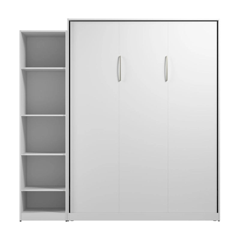 Queen Size Fold-Down Wall Murphy Bed with Brushed Nickel Hardware