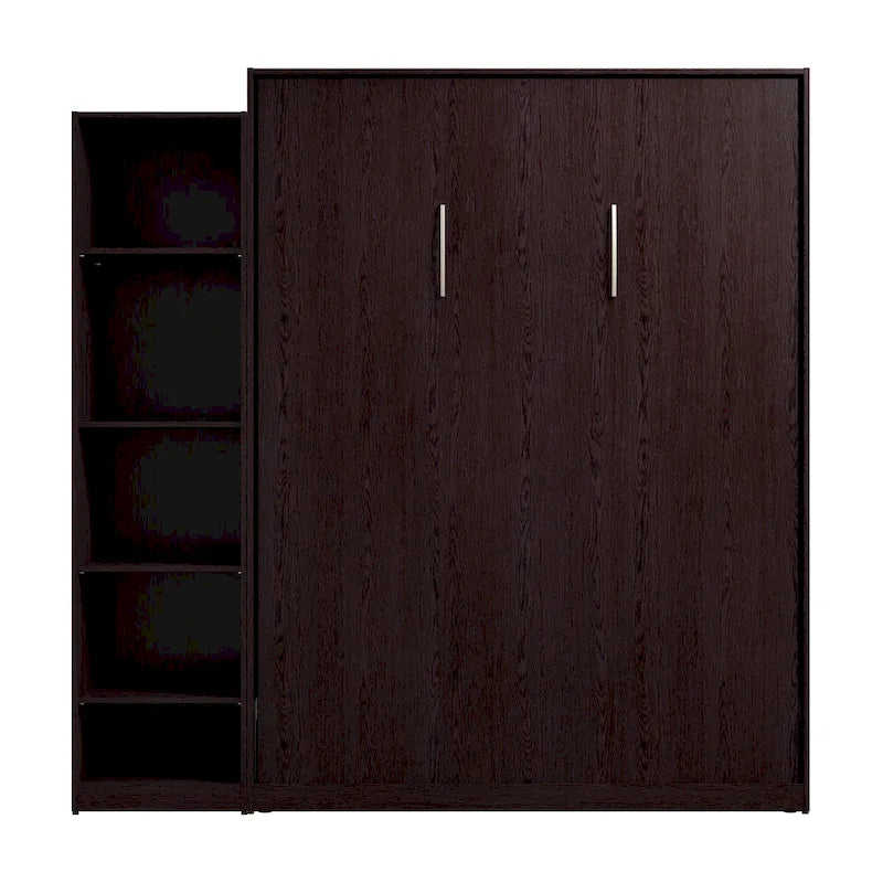 Queen Size Fold-Down Wall Murphy Bed with Brushed Nickel Hardware