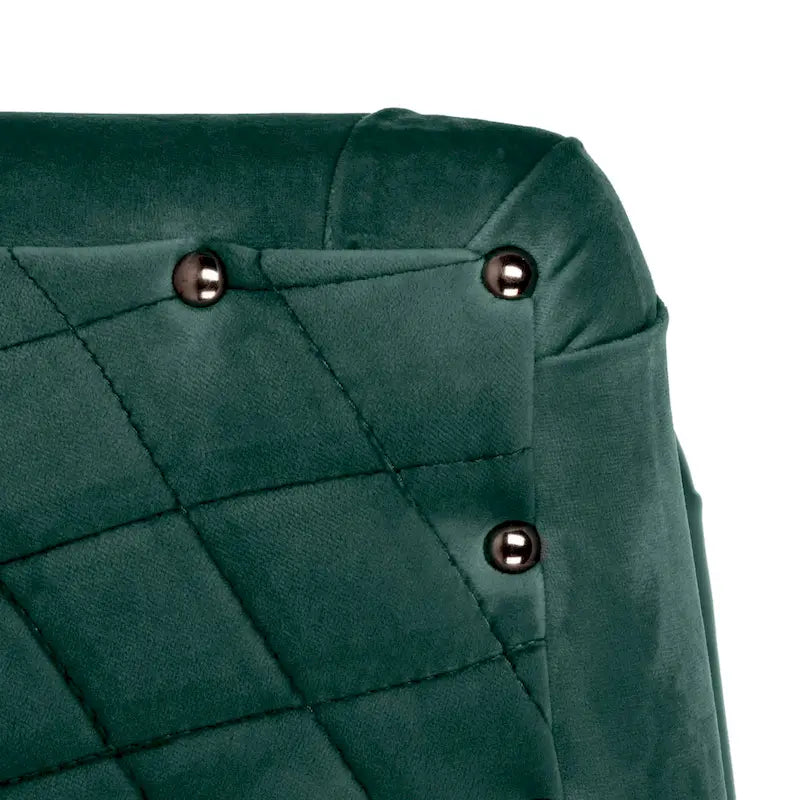 Diamond Quilted Velvet Swivel Tub Chair with Nailhead Trim