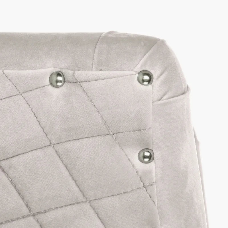 Diamond Quilted Velvet Swivel Tub Chair with Nailhead Trim
