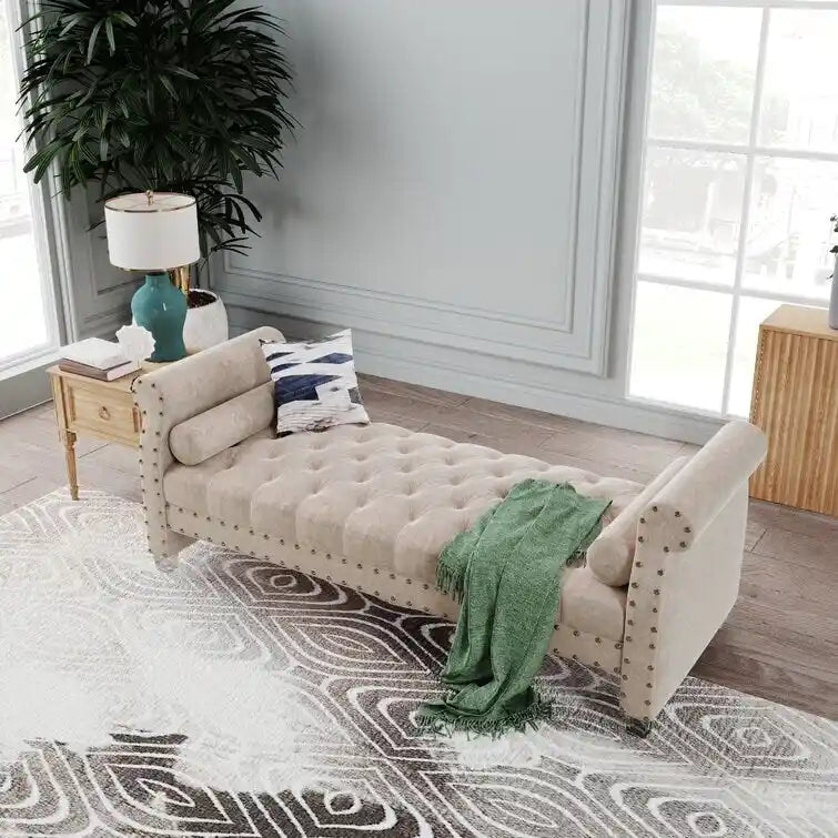 Chesterfield Velvet Tufted Upholstered Bench with Acrylic Legs Multi-Color