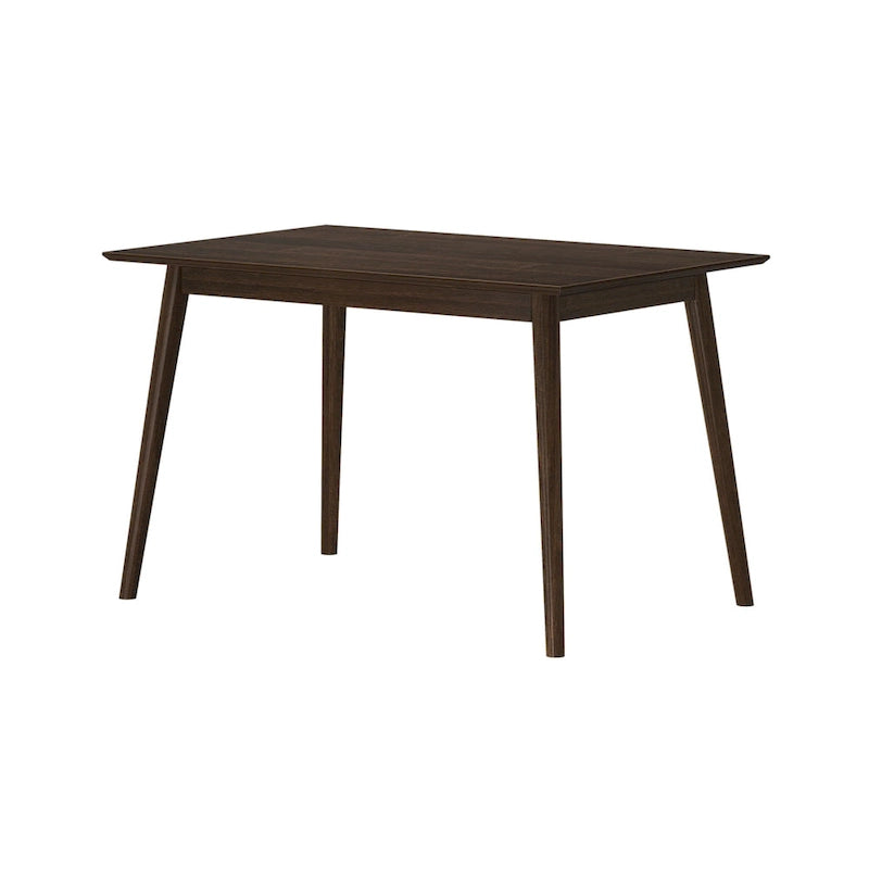 Mid-Century Modern Solid Pine Wood Dining Table Walnut Pecan Finish