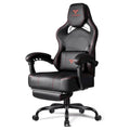 Black Ergonomic Gaming Chair with Footrest, Lumbar Support, and Adjustable Headrest