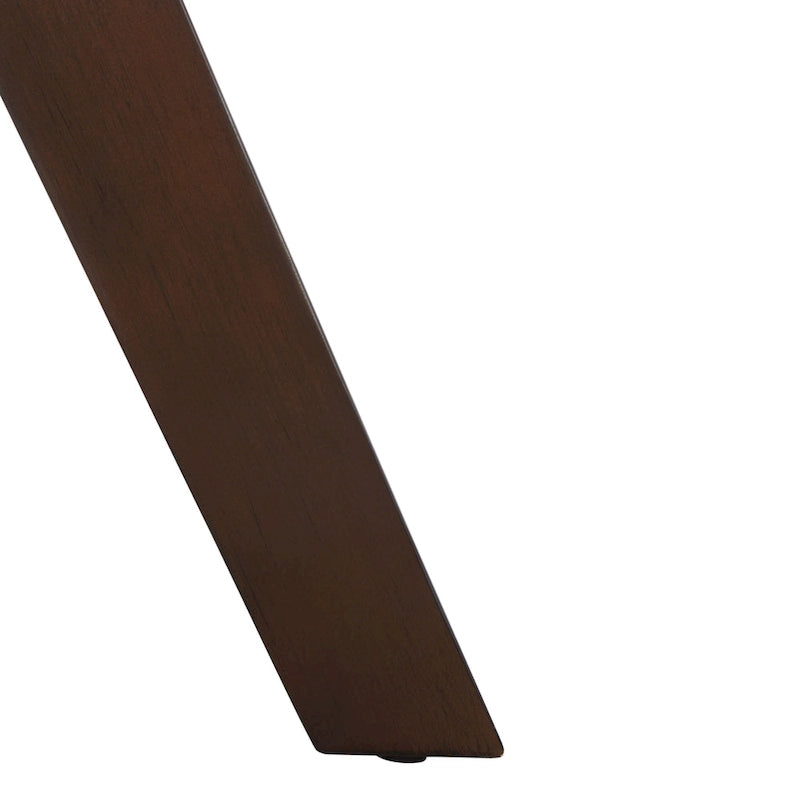 Round Wood Dining Table Dark Brown Pedestal Base Contemporary Style